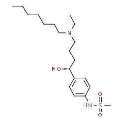 Methanesulfonamide, N-(4-((1R)-4-(ethylheptylamino)-1-hydroxybutyl)phe nyl)- structure