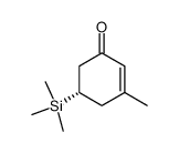 (+)-(5S)-3-methyl-5-trimethylsilyl-2-cyclohexenone结构式