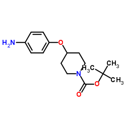 tert-Butyl 4-(4-aminophenoxy)piperidine-1-carboxylate Structure