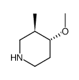 (3R,4R)-4-methoxy-3-methylpiperidine结构式