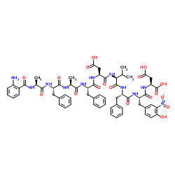 Abz-Ala-Phe-Ala-Phe-Asp-Val-Phe-3-nitro-Tyr-Asp-OH trifluoroacetate salt结构式