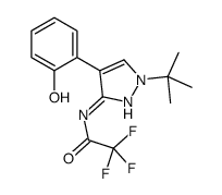 Acetamide, N-[1-(1,1-dimethylethyl)-4-(2-hydroxyphenyl)-1H-pyrazol-3-yl]-2,2,2-trifluoro- Structure