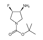 Cis-1-Boc-3-Amino-4-Fluoropyrrolidine structure