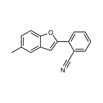2-(5-甲基苯并呋喃-2-基)苯甲腈结构式