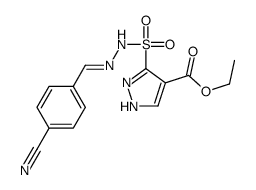 ethyl 5-[[(E)-(4-cyanophenyl)methylideneamino]sulfamoyl]-1H-pyrazole-4-carboxylate Structure