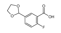 5-(1,3-dioxolan-2-yl)-2-fluorobenzoic acid结构式