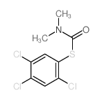 Carbamothioic acid,dimethyl-, S-(2,4,5-trichlorophenyl) ester (9CI) structure