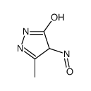 4H-Pyrazol-3-ol,5-methyl-4-nitroso-(9CI) Structure