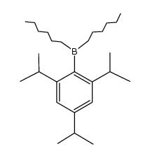 (2,4,6-triisopropylphenyl)dihexylborane Structure