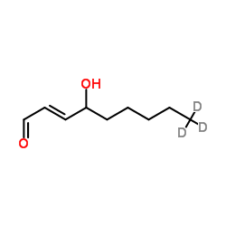 (2E)-4-Hydroxy(9,9,9-2H3)-2-nonenal结构式