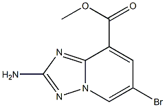 2-Amino-6-bromo-[1,2,4]triazolo[1,5-a]pyridine-8-carboxylic acid methyl ester Structure