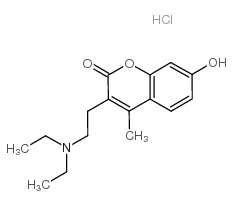 2H-1-Benzopyran-2-one,3-[2-(diethylamino)ethyl]-7-hydroxy-4-methyl-, hydrochloride (1:1) picture