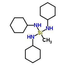 methyltris(cyclohexylamino)silane Structure