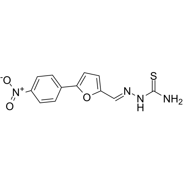 (E)-2-((5-(4-nitrophenyl)furan-2-yl)methylene)hydrazine-1-carbothioamide Structure