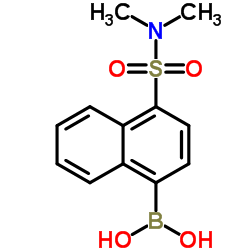 (4-(N,N-dimethylsulfamoyl)naphthalen-1-yl)boronic acid structure