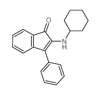 2-(cyclohexylamino)-3-phenyl-inden-1-one结构式