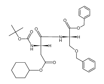 Boc-Asp(OcHex)-Ser(Bzl)-OBzl Structure