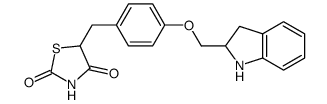 5-[4-(Indolin-2-ylmethoxy)benzyl]thiazolidine-2,4-dione结构式