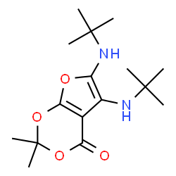 4H-Furo[2,3-d]-1,3-dioxin-4-one,5,6-bis[(1,1-dimethylethyl)amino]-2,2-dimethyl- picture