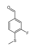 3-Fluoro-4-(methylthio)benzaldehyde结构式