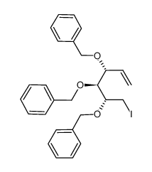 3,4,5-tri-O-benzyl-1,2,6-trideoxy-L-xylo-hex-1-enitol结构式