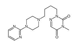 4-methyl-2-[4-(4-pyrimidin-2-ylpiperazin-1-yl)butyl]-1,2,4-triazine-3, 5-dione结构式