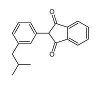 2-[3-(2-methylpropyl)phenyl]indene-1,3-dione结构式