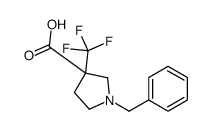 1-苄基-3-(三氟甲基)吡咯烷-3-羧酸结构式