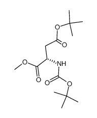 4-tert-butyl 1-methyl L-N-(tert-butoxycarbonyl)aspartate结构式