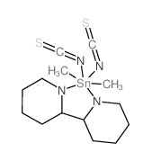 Tin, (2, 2-bipyridine-N,N)dimethylbis(thiocyanato-N)- structure