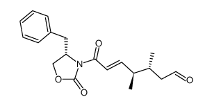 (2'E,4S,4'R,5'R)-4-benzyl-3-<4',5'-dimethyl-7'-oxo-2'-heptenoyl>oxazolidin-2-one结构式