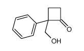 2-(hydroxymethyl)-2-phenylcyclobutan-1-one Structure