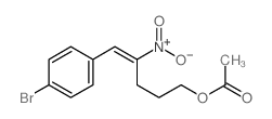 [(E)-5-(4-bromophenyl)-4-nitro-pent-4-enyl] acetate结构式