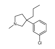 3-(3-chlorophenyl)-1-methyl-3-propylpyrrolidine结构式