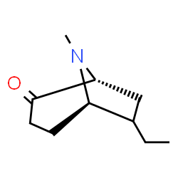8-Azabicyclo[3.2.1]octan-2-one,6-ethyl-8-methyl-,(1R,5R)-rel-(9CI) Structure