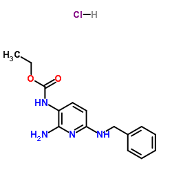 Ethyl [2-amino-6-(benzylamino)-3-pyridinyl]carbamate hydrochloride (1:1) structure