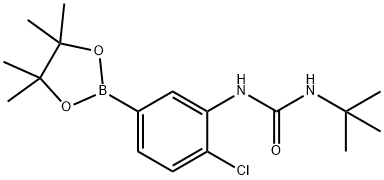 1-(tert-butyl)-3-(2-chloro-5-(4,4,5,5-tetramethyl-1,3,2-dioxaborolan-2-yl)phenyl)urea Structure