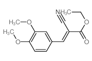 2-Propenoic acid,2-cyano-3-(3,4-dimethoxyphenyl)-, ethyl ester Structure