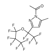 1-Acetyl-3-[1-(heptafluoropropoxy)-1,2,2,2-tetrafluoroethyl]-5-methyl-1H-pyrazole结构式