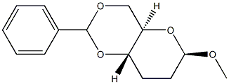 Methyl 4-O,6-O-(phenylmethylene)-2,3-dideoxy-β-D-erythro-hexopyranoside结构式