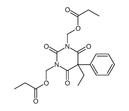 1,3-Bis(hydroxymethyl)-5-ethyl-5-phenylbarbituric acid dipropionate (ester) Structure