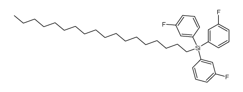 Octadecyl-tri-[m-fluor-phenyl]-silan Structure