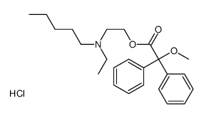 2,2-Diphenyl-2-methoxyacetic acid (2-(N-ethyl-N-pentylamino)ethyl) est er hydrochloride结构式