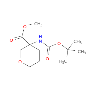 methyl 3-(tert-butoxycarbonylamino)tetrahydropyran-3-carboxylate Structure