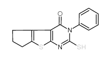 2-phenyl-3-sulfanylidene-4,6,7,8-tetrahydrocyclopenta[2,3]thieno[2,4-b]pyrimidin-1-one Structure