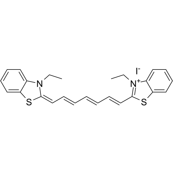 3,3'-Diethylthiatricarbocyanine iodide Structure