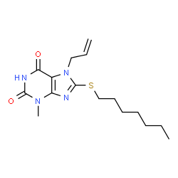 7-allyl-8-(heptylthio)-3-methyl-3,7-dihydro-1H-purine-2,6-dione picture