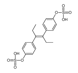 (E)-4,4'-(1,2-diethylethylene)diphenyl bis(hydrogen sulphate) structure