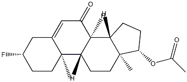 17β-(Acetyloxy)-3β-fluoroandrost-5-en-7-one结构式