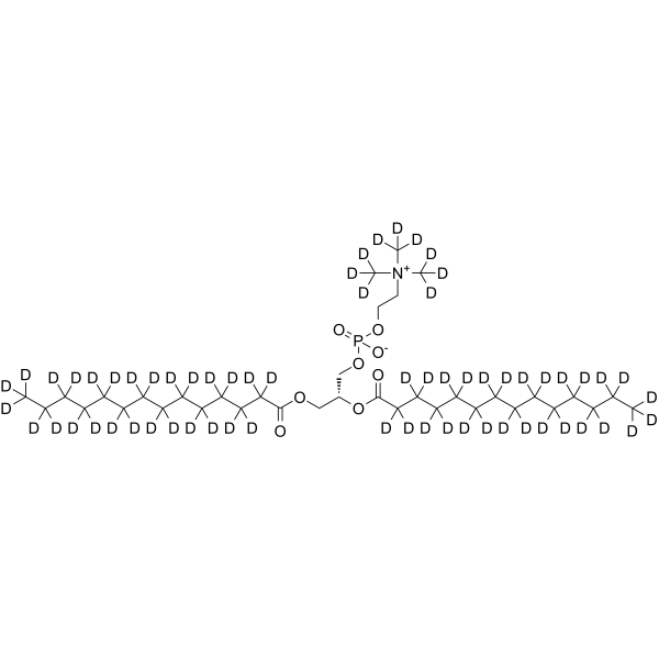 1,2-Dimyristoyl-sn-glycero-3-phosphocholine-d63结构式